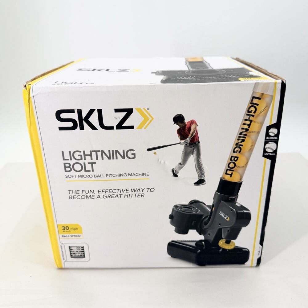 SKLZ Lighting Bolt Automatic Soft Micro Ball Pitching / Batting Practice Machine